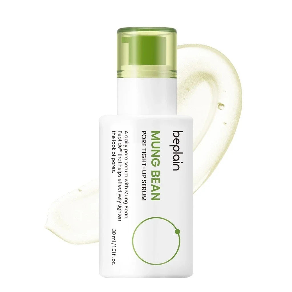 Beplain Korean Mung Bean Pore Serum, Deep Cleansing Foam, Makeup Remover Oil, and Clay Mask for Firming Skin Care