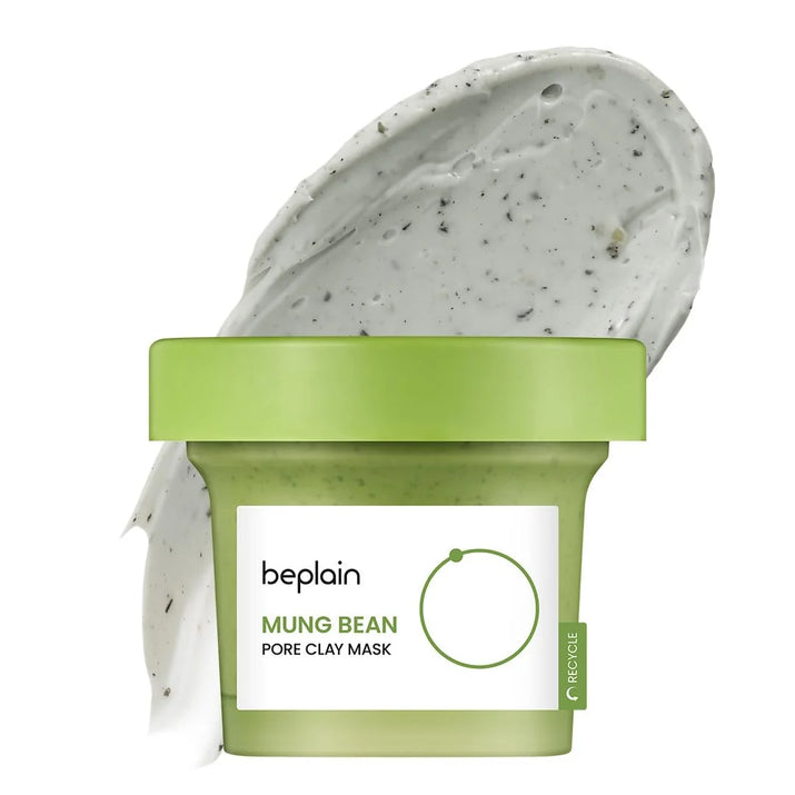 Beplain Korean Mung Bean Pore Serum, Deep Cleansing Foam, Makeup Remover Oil, and Clay Mask for Firming Skin Care
