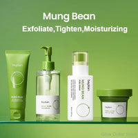 Beplain Korean Mung Bean Pore Serum, Deep Cleansing Foam, Makeup Remover Oil, and Clay Mask for Firming Skin Care