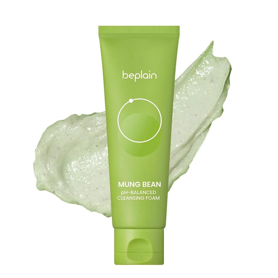 Beplain Korean Mung Bean Pore Serum, Deep Cleansing Foam, Makeup Remover Oil, and Clay Mask for Firming Skin Care