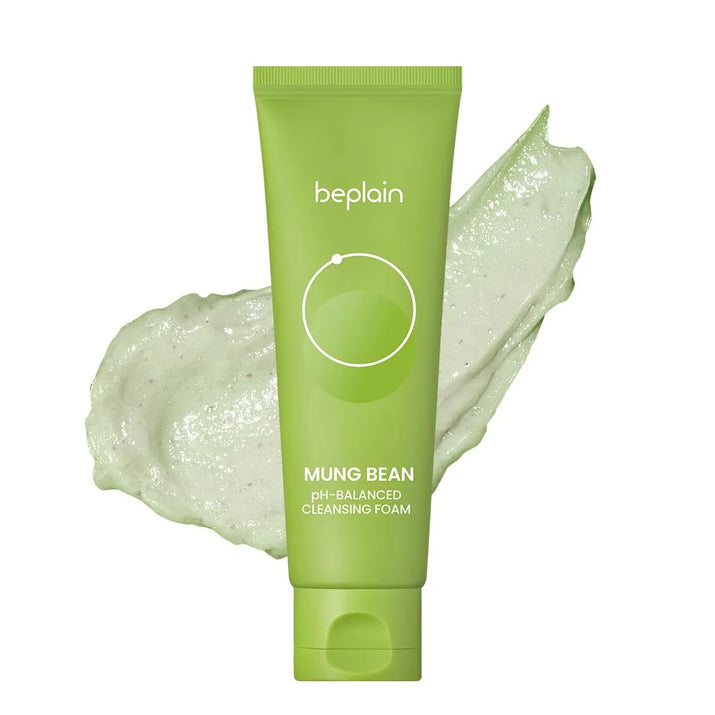 Beplain Korean Mung Bean Pore Serum, Deep Cleansing Foam, Makeup Remover Oil, and Clay Mask for Firming Skin Care